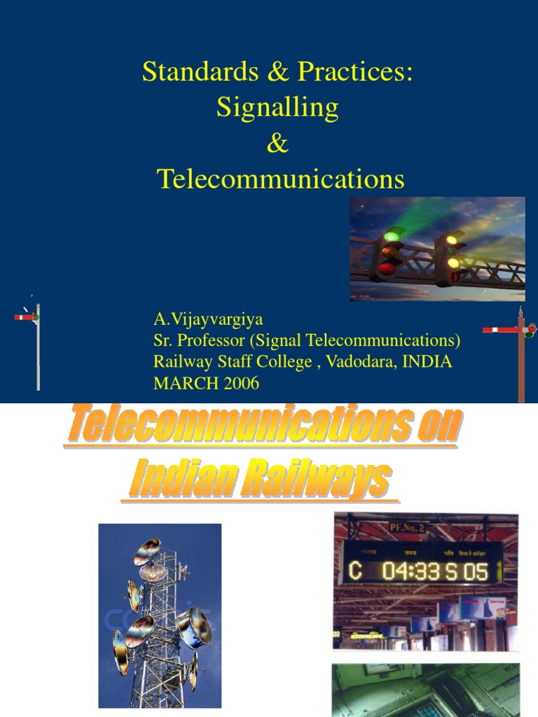 Railway Signalling and Telecommunication Standards | PDF ...