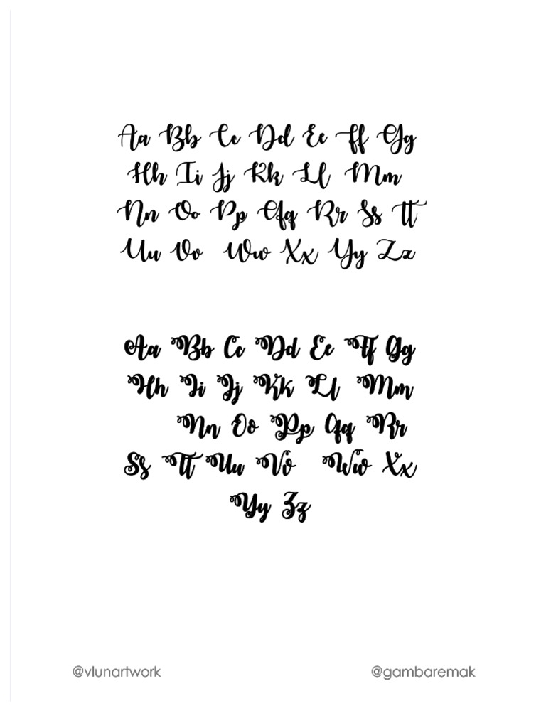 Hand Lettering Practice Sheets PDF | PDF