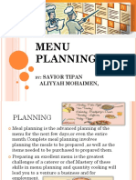 Menu Planning:: Savior Tipan Aliyyah Mohaimen