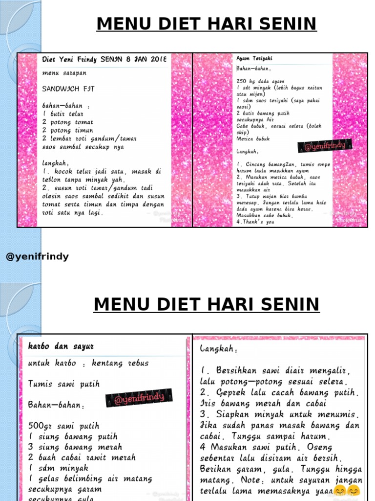 Menu Diet Ocd 6 Hari Pdf