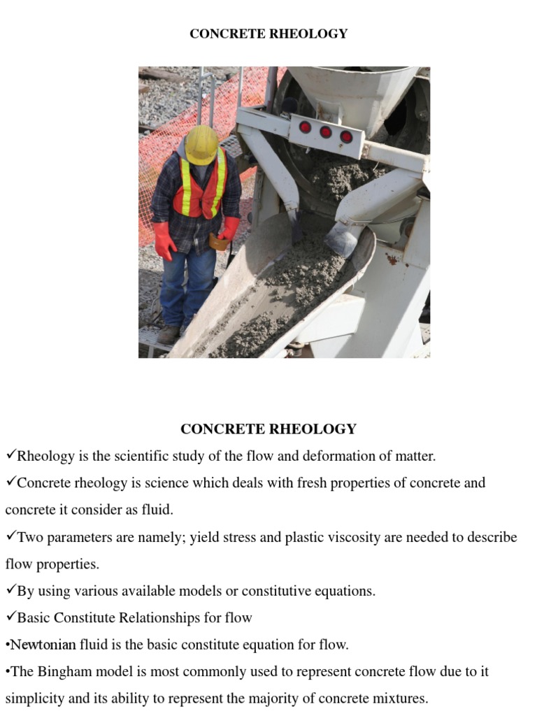 Concrete Rheology PDF Rheology Concrete