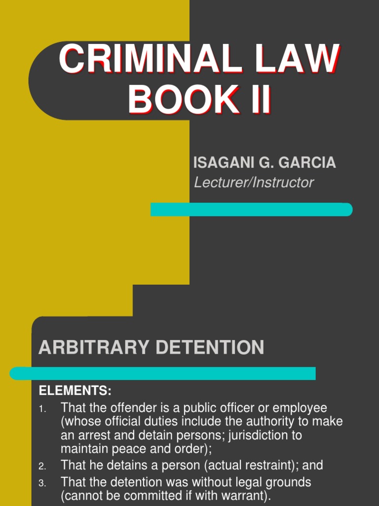 CRIMINAL_LAW_BOOK_II.ppt | Defamation | Robbery