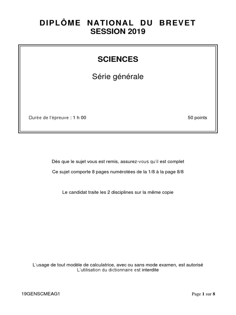 Sujet De Brevet Svt Avec Corrigé Pdf 2022 Dnb19 Sciences Serie Generale Metropole La Reunion Mayotte | PDF |  Fertilisant | Agriculture