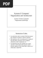 Systems I: Computer Organization and Architecture: Instruction Codes