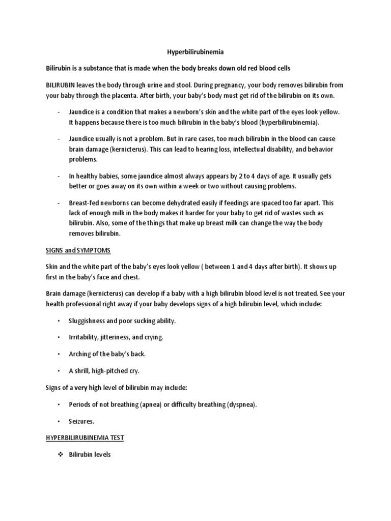 Hyperbilirubinemia REPORT PDF Breastfeeding Breast Milk