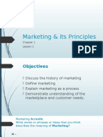 Marketing & Its Principles: Lesson 1