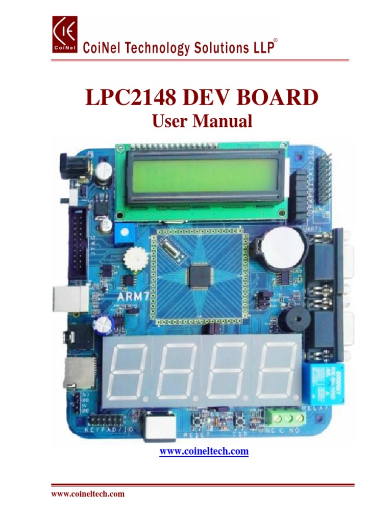 LPC2148 Dev Board User Manual | PDF | Manufactured Goods | Office Equipment