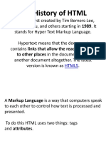 The History of HTML: To Other Places in The Document or To