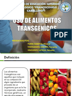 Uso de Alimentos Transgenicos Ppt