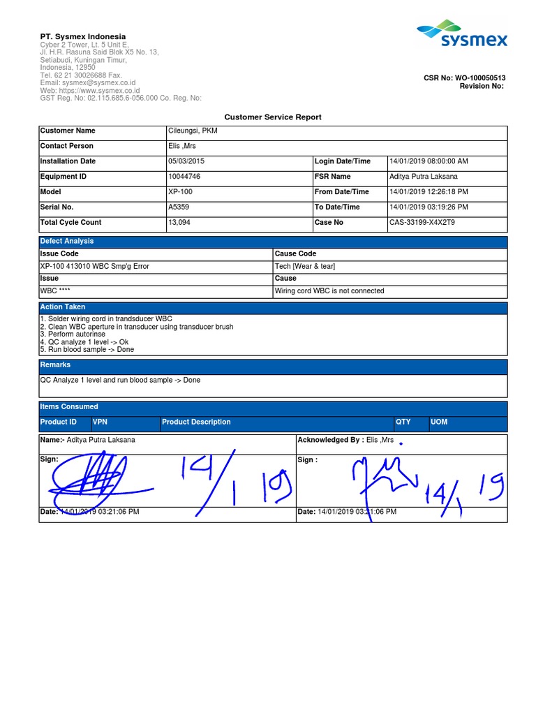 PT. Sysmex Indonesia: Defect Analysis | PDF