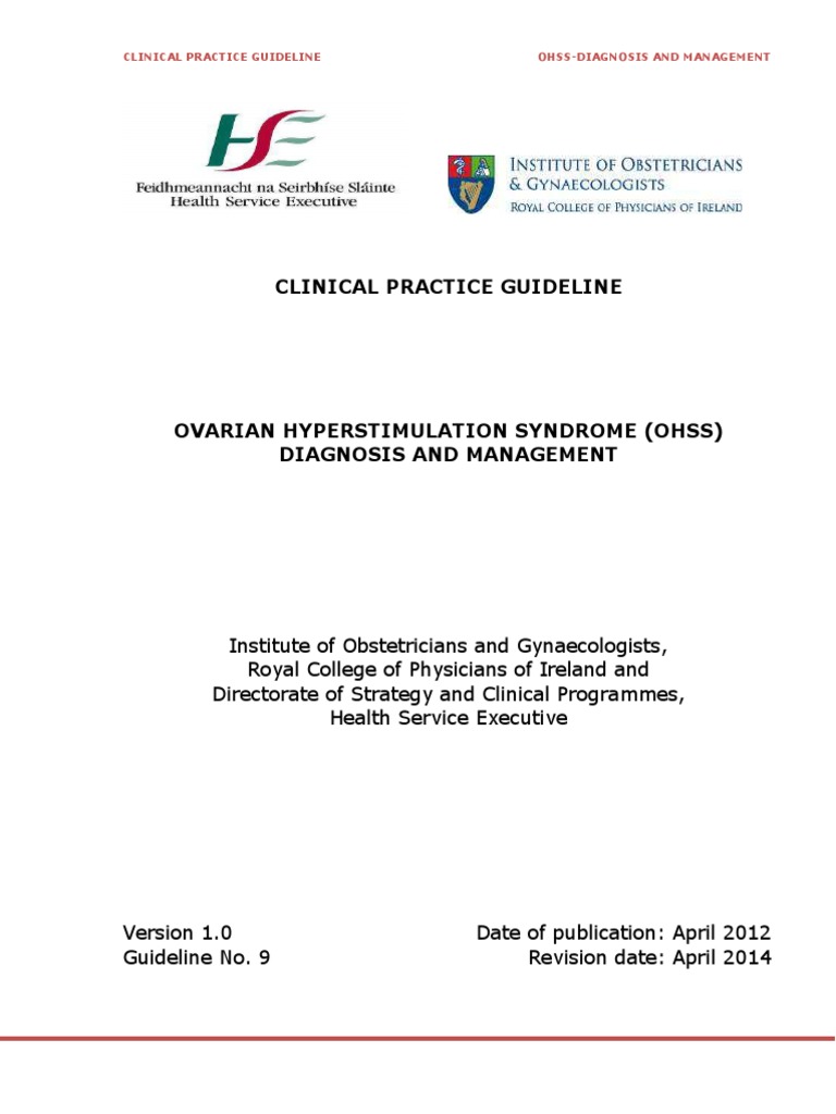 OHSS Diagnosis and Management Guidelines | PDF | Medical Specialties ...