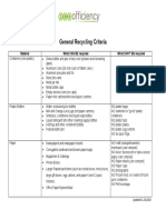 General Recycling Criteria PDF