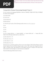 Reasoning Sample Paper 6