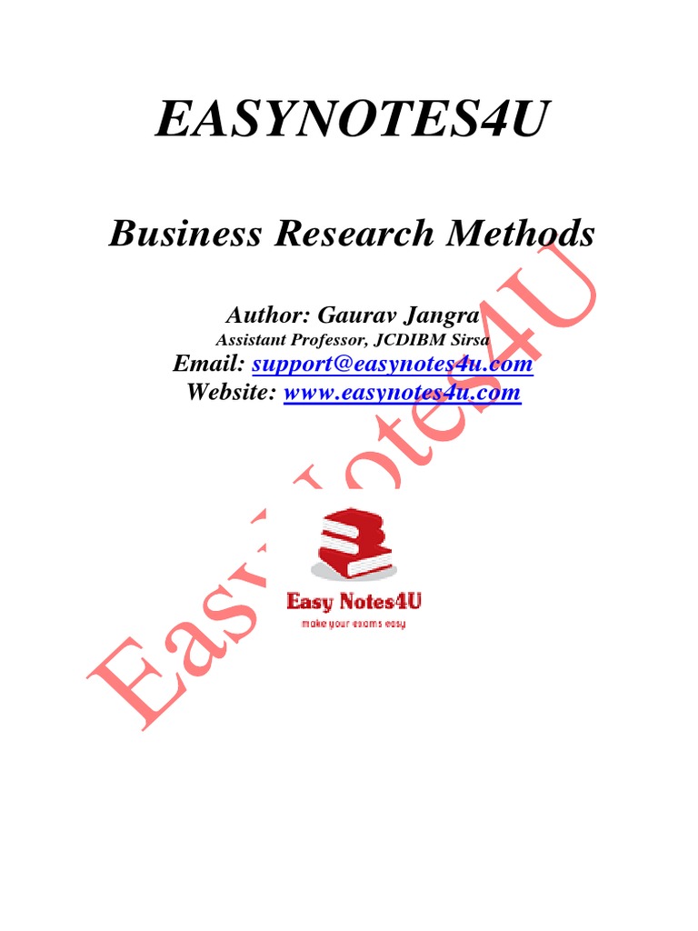 Business Research Methods PDF | PDF | Validity (Statistics) | Theory