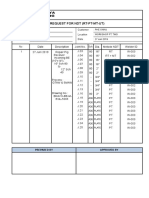 Request For NDT (Rt-Pt-Mt-Ut) : Job No.: Customer Contract No.: Location Project Name: PIG RECEIVER Date No SCH 1