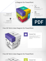 3D Tetris Cube Diagram PowerPoint Template