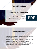 Capital Markets: Value-Based Anomalies