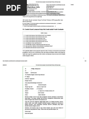 18 Contoh Surat Lamaran Kerja Via Email Terbaru 2019c Pekerja