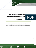 Rilis Kajian Akademik - Moratorium Prodi s1 Farmasi