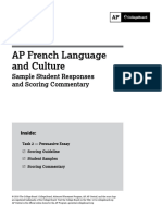 Ap18 French Language Presentational Writing