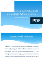 Jurisprudencia Constitucional en Materia Administrativa