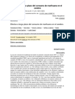 Efectos a Largo Plazo Del Consumo de Marihuana en El Cerebro