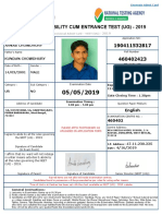 National Eligibility Cum Entrance Test (Ug) - 2019: Arnab Chowdhury