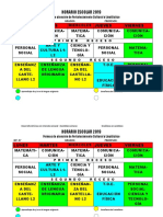 2019 Horario Escolar Propuesta