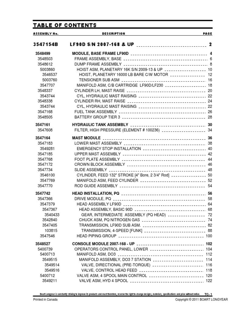 LF90D Manual de Partes | PDF | Mechanical Engineering 