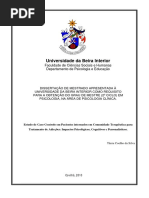 Estudo de Caso Controlo em Pacientes internados em Comunidade Terapêutica para Tratamento de Adicções