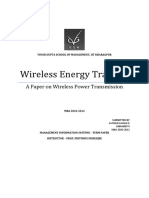 Wireless Energy Transfer: A Paper On Wireless Power Transmission