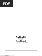 Teraohm 5 KV User Manual: Version 1.4, Code No. 20 750 722