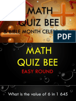 Math Quiz Bee: & Bible Month Celebration
