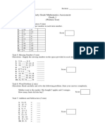 Early Grade Mathematics Assessment Grade 1 (Written Test)