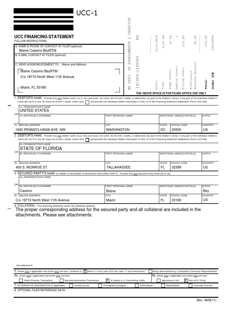 Blaine UCC PDF Notary Public Surety Bond