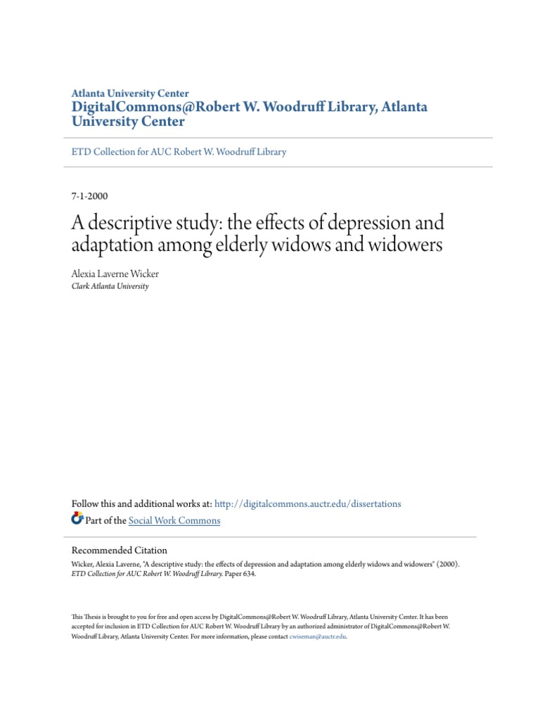 Full Text | PDF | Widow | Grief