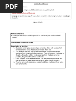 Jigsaw Activity