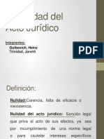 Nulidad Del Acto Jurídico