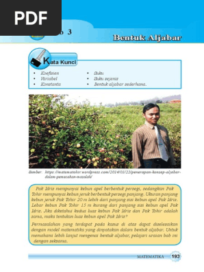 Bab 3 Bentuk Aljabar