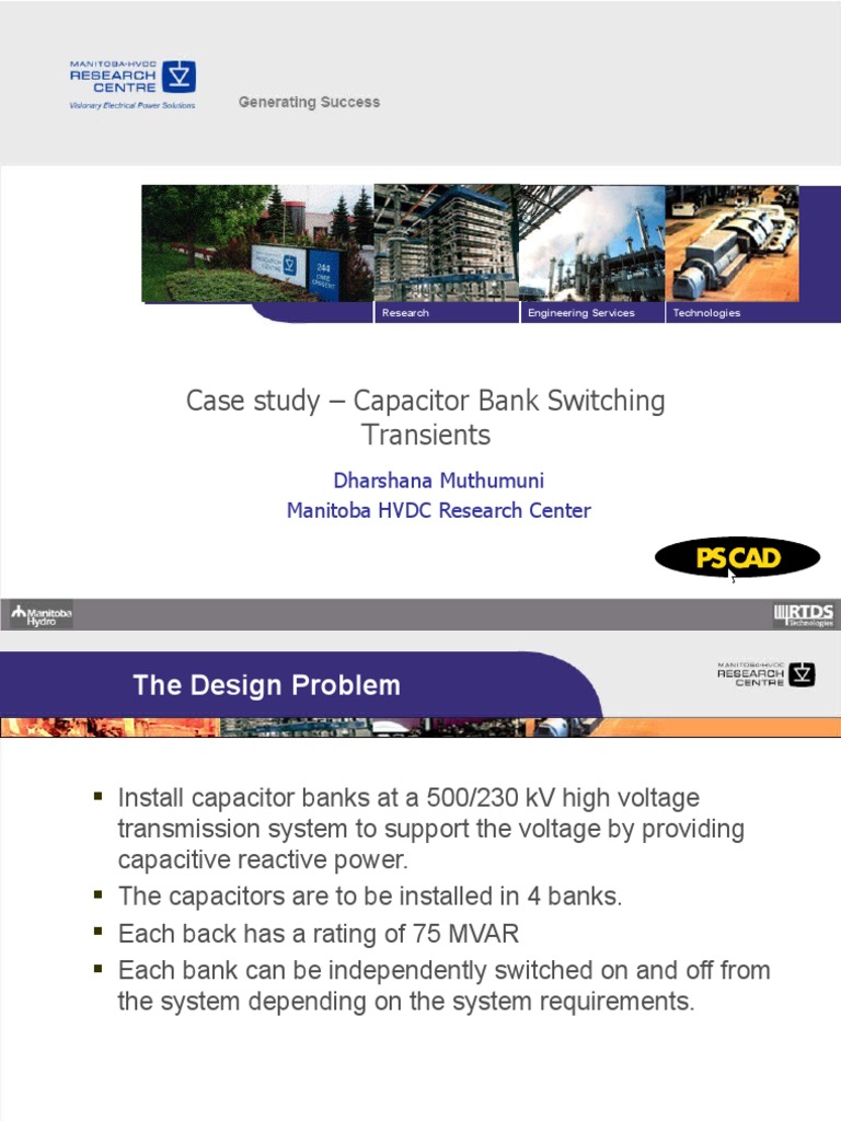 Capacitor Bank Switching Case Study | PDF | Capacitor | High Voltage ...