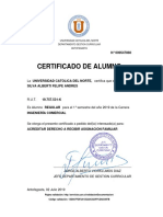 Certificado Alumno Regular