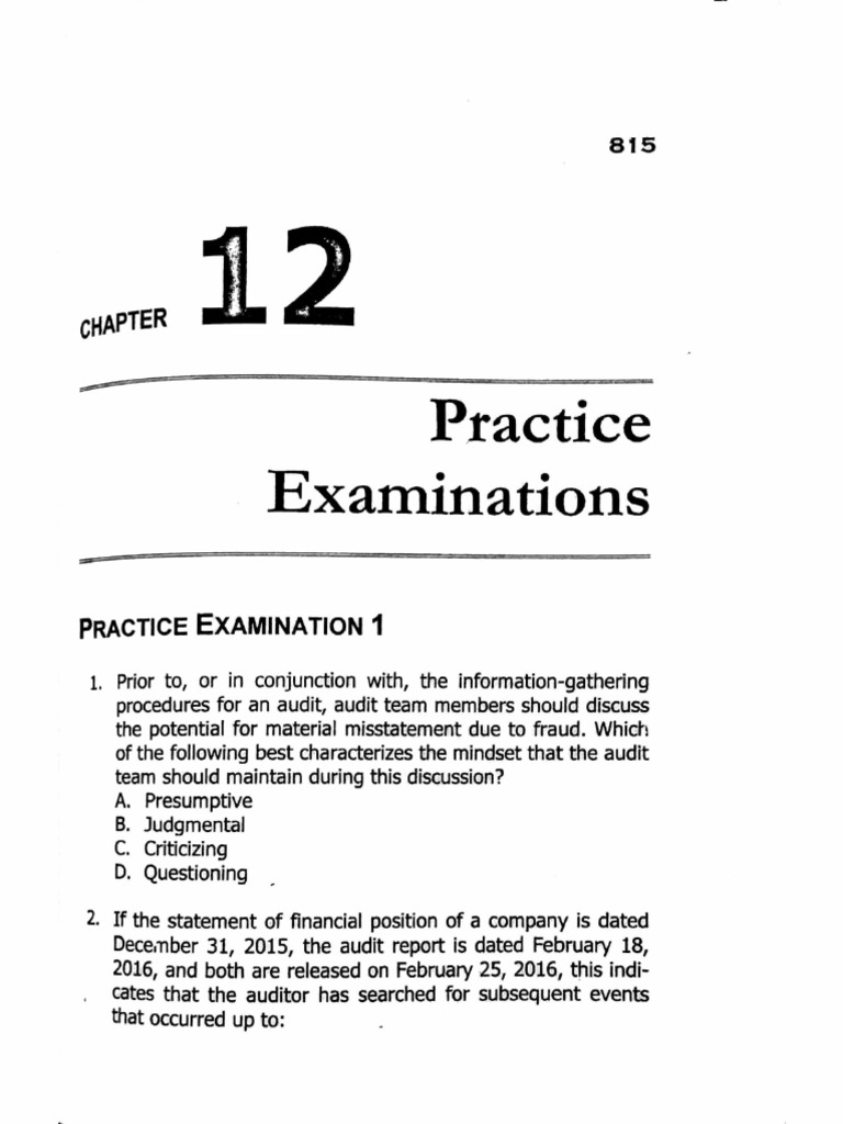 Roque Quick Auditing Theory Chapter 12 Pdf Pdf Financial Audit
