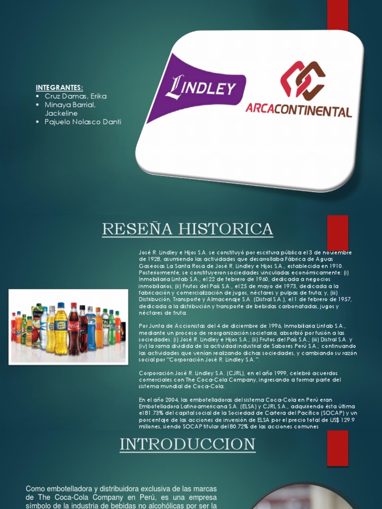 Historia de Arca Continental Lindley | PDF | Economias | Business