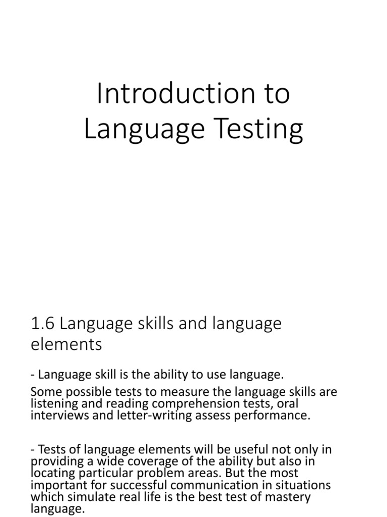Language Testing: Skills and Strategies | PDF | Test (Assessment ...