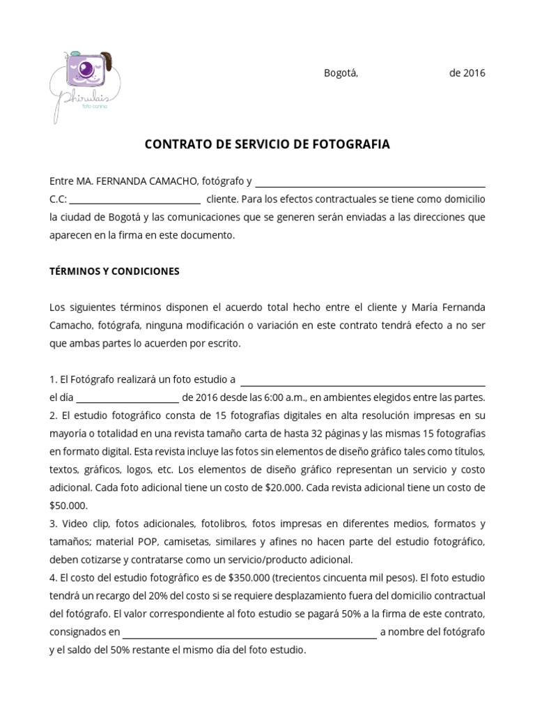 Contrato Fotografico de Boda Perros Imagen
