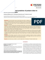 Cystatin C As A Novel Predictor of Preterm Labor in Severe Preeclampsia