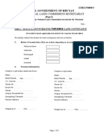 Land and Building Transaction Form for Thromdes