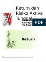 Return Dan Risiko Aktiva Tunggal