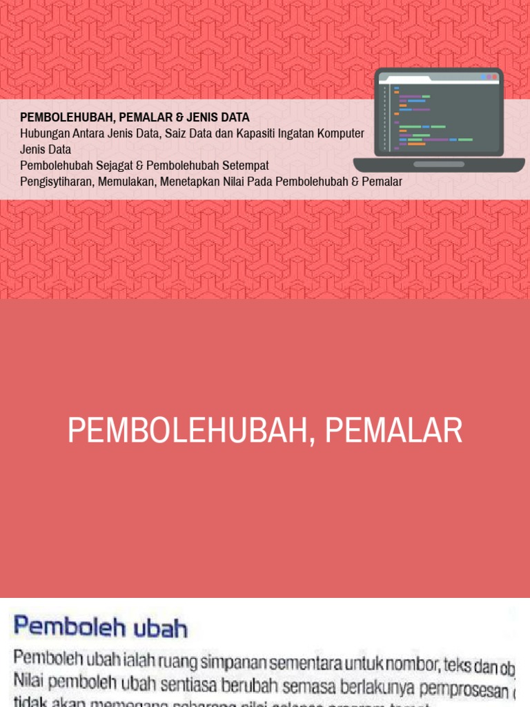Pembolehubah Pemalar Jenis Data Pdf