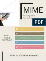 Year 9 Mime Presentation